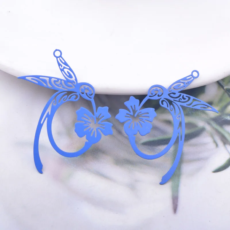 30 Stück AB6743 3,1*2,9cm Messing Bemalte Niedliche Tier-Kolibri-Anhänger DIY Schmuck Ohrring-Zubehör – Detail 7