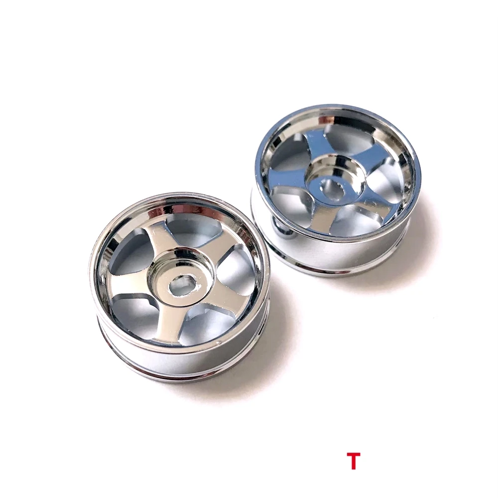 MINI-Z AWD 5-FIVE Metal Wheel Silver Plating (Diameter 20mm, Offset +1, 2PCS)