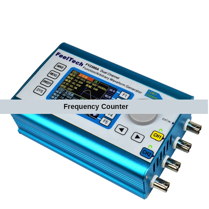 FY2300 12MHz Arbitrary Waveform Dual Channel DDS Signal Generator Sine wave 200MSa/s Sampling rate 100MHz Frequency meter