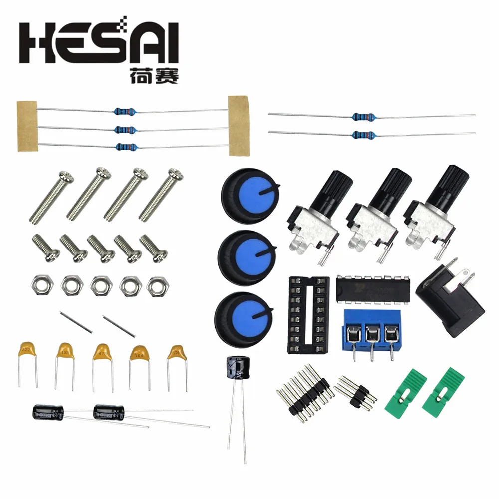 XR2206 Fungsi Generator Sinyal DIY Kit Sinus Segitiga Gelombang Persegi 1HZ-1MHZ DDS dengan Manual