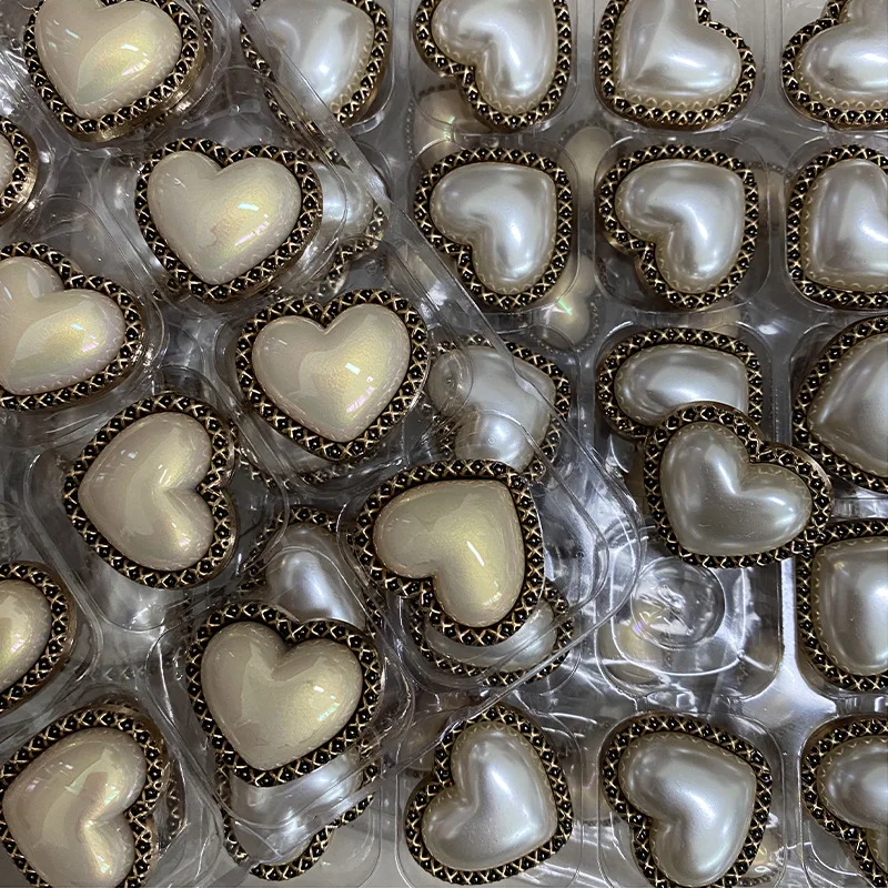 Buttons For Clothing Vintage Heart Decorative Diy Crafts Supplies 18/25mm Garments Sewing Accessories Metal Button 6pcs/lot