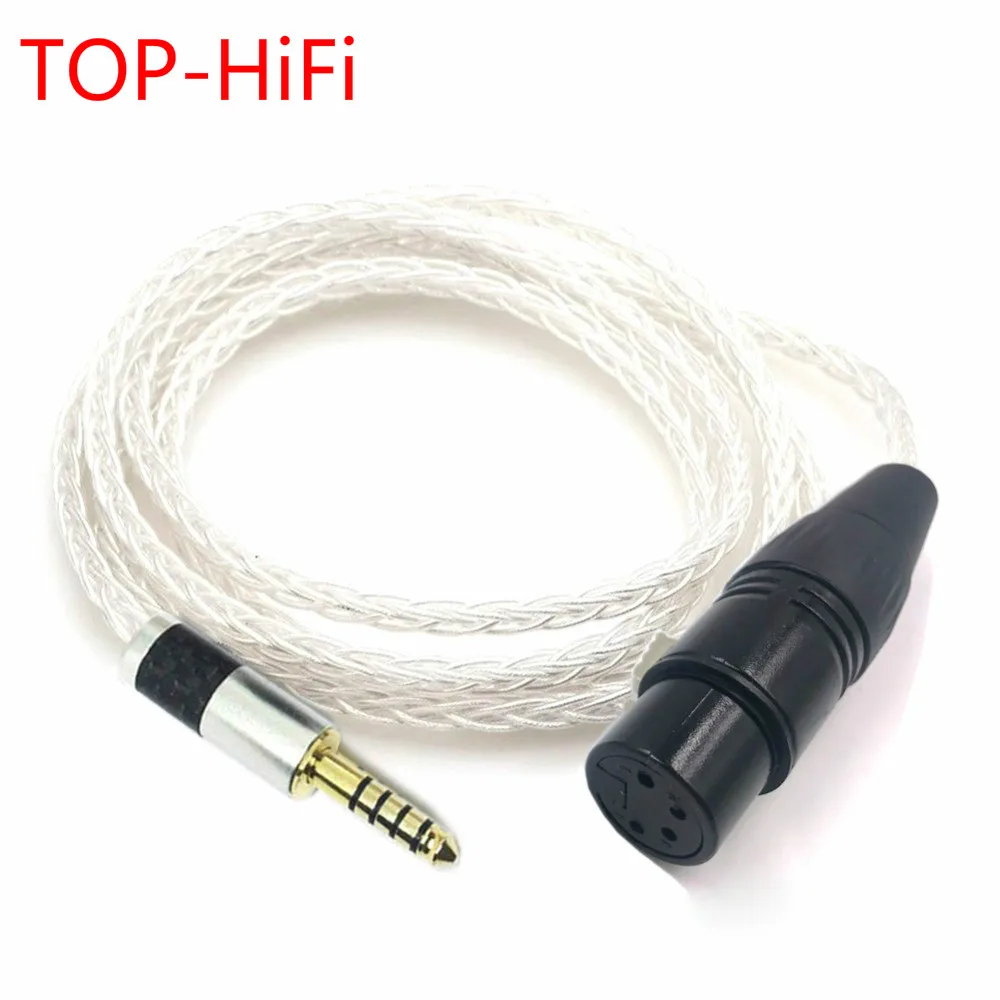 

TOP-HiFi 8Cores Silver plated 4pin XLR Balanced Female to 4.4mm Balanced Male ADAPTER for Sony NW WM1Z WM1A PHA-2a zx300 cable