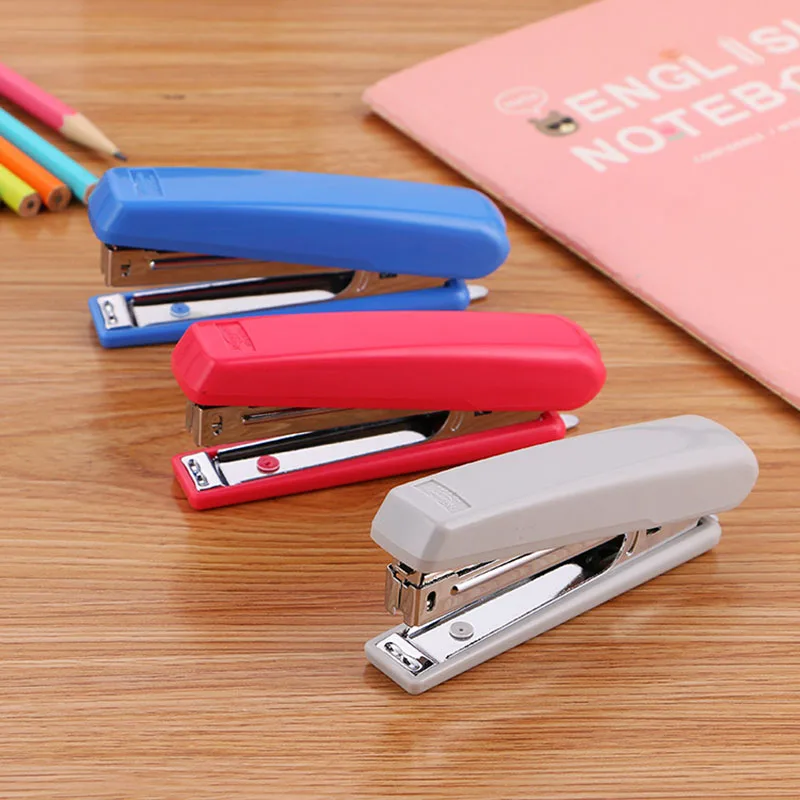 NO.10 Stapler 3 Color Metal Tie Rod Staplers Staple Remover Material Escolar Office School Supplies