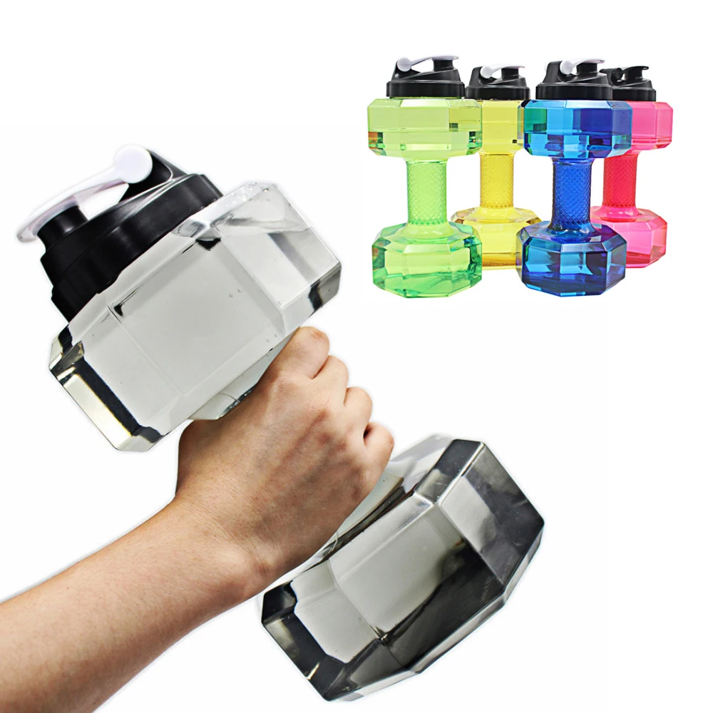 Water Dumbbell Sport Bottle Large Capacity Gym Running	Fitness Bodybuilding Exercise Outdoor Bicycle Camping Cycling Bottle