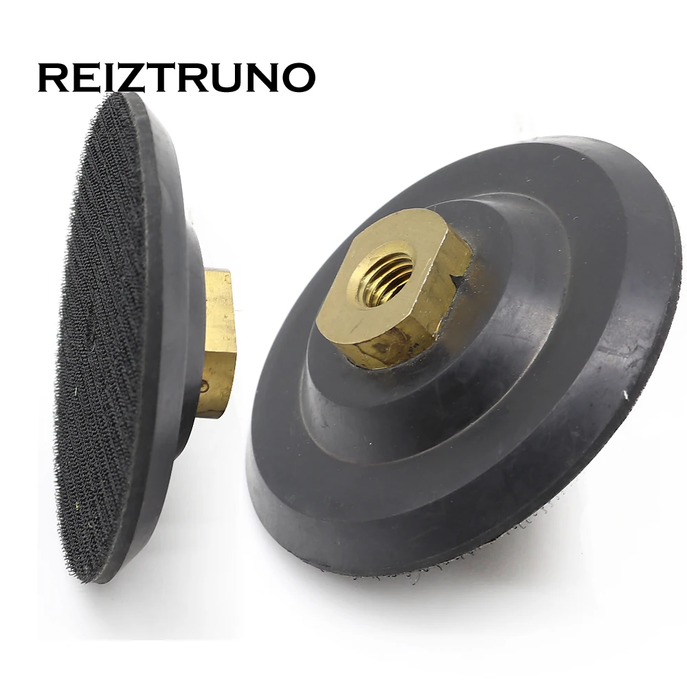 Imagem -04 - Reiztruno 100 mm Borracha Almofada de Apoio Cobre Junção M14 ou 811 Ferramenta de Polimento Profissional Borracha Baseada Almofada de Apoio Velcro Fita