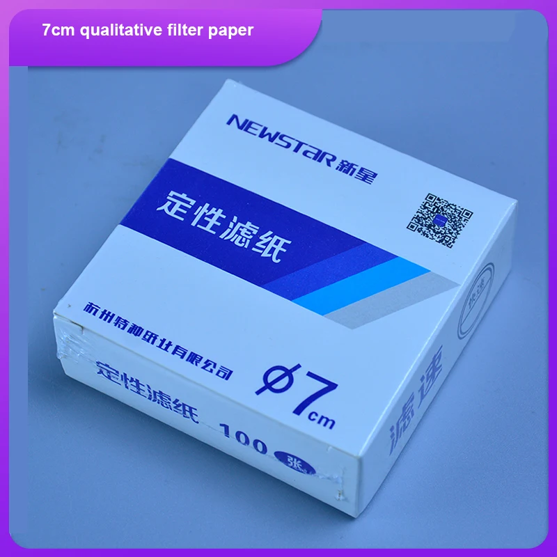 100pcs 7cm laboratory qualitative filter paper Fast/medium/slow speed filter funnel filter paper