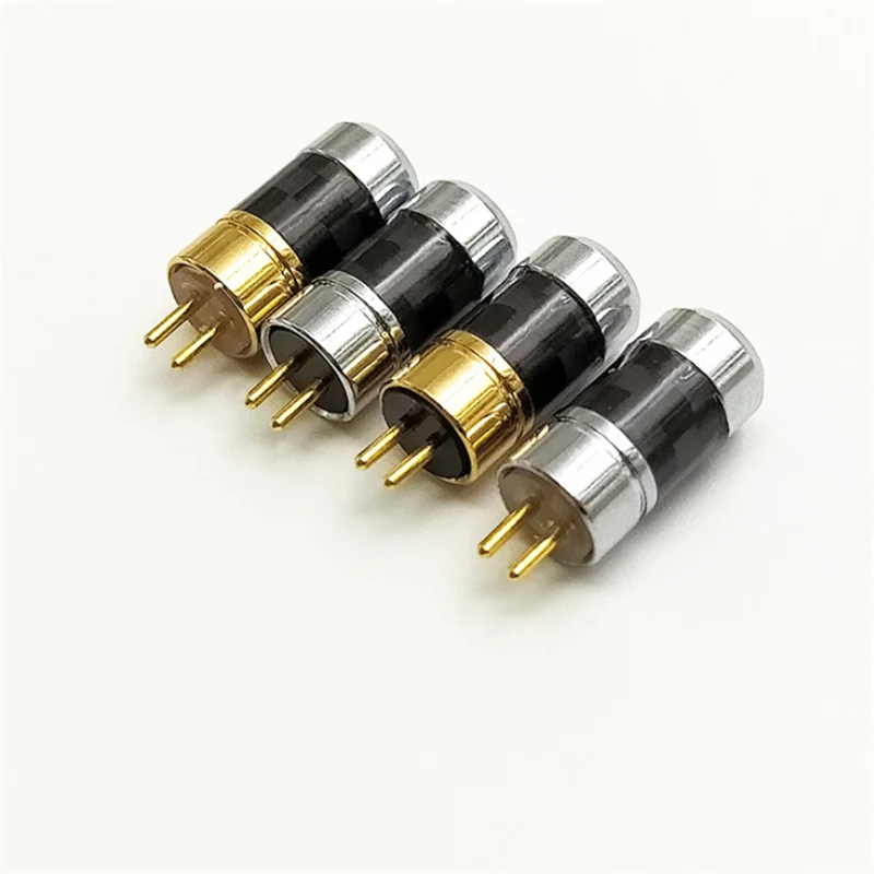 0.78mm flat mouth carbon fiber resin pure copper gold-plated JH16Pro JH11 headphone pin 1pair(L+R)