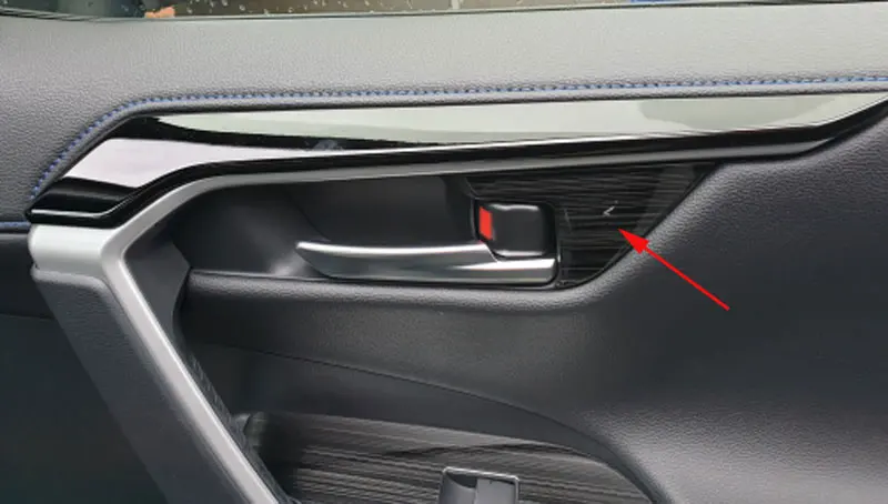 Interior Door Handle Cover Trim for Toyota Rav4 Rav 4 Xa50 2019 2020 Metal Garnish Car Accessories 4 Pcs