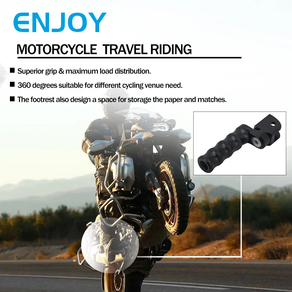 Motorcycle Front Driver Footpeg Foot Peg Rest For BMW R1200GS Adventure R1250 GS ADV 2013-2021 Highway 360° Rotatable Footrest