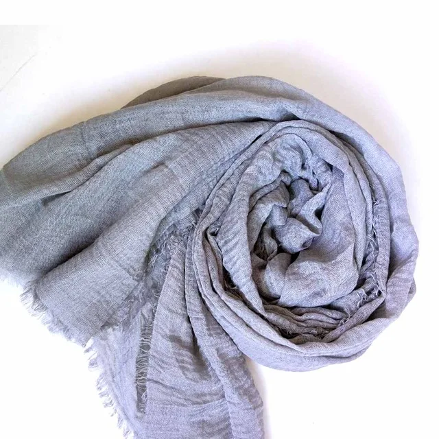 Trendy Muslim Instant Scarf shawl and wrap Cotton Crinkled Hijab Solid Lightweight Islam foulard Turban For Women Headscarf