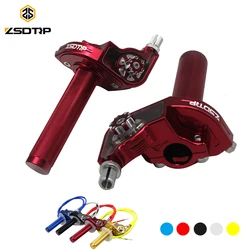 ZSDTRP CNC Adjustable Aluminum Throttle Grips Settle Twist Gas Throttle Handle For 110-250cc Dirt Pit Bikes Modified