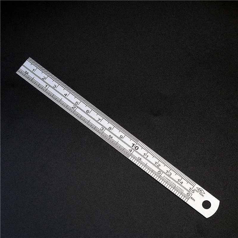 High quality metal ruler The thickened feel is heavy and durable and the laser engraving of the scale Office straight ruler