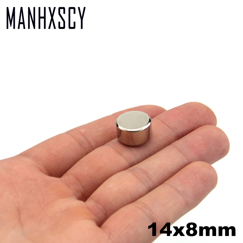 

100pcs Neodymium N35 Dia 14mm X 8mm Strong Magnets Tiny Disc NdFeB Rare Earth For Crafts Models Fridge Sticking magnet 14x8mm