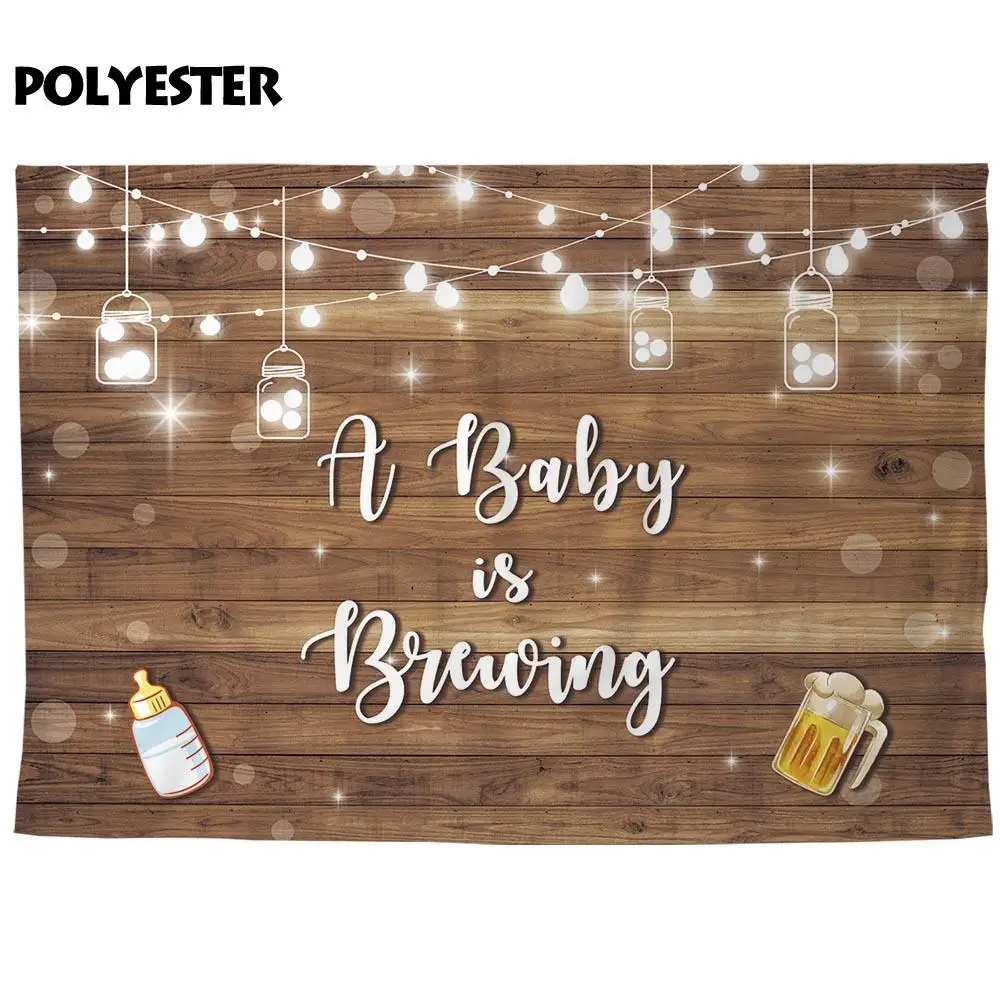 Funnytree background photography studio wood wall Birth new Baby shower light Shinny wine decoration photocall vinyl photozone