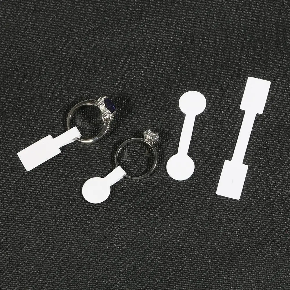 Wholesale 100 Pieces White Blank Price Tag Square Round Heads Paper Labels Sticker For Ring Necklace Bracelet Jewelry Display