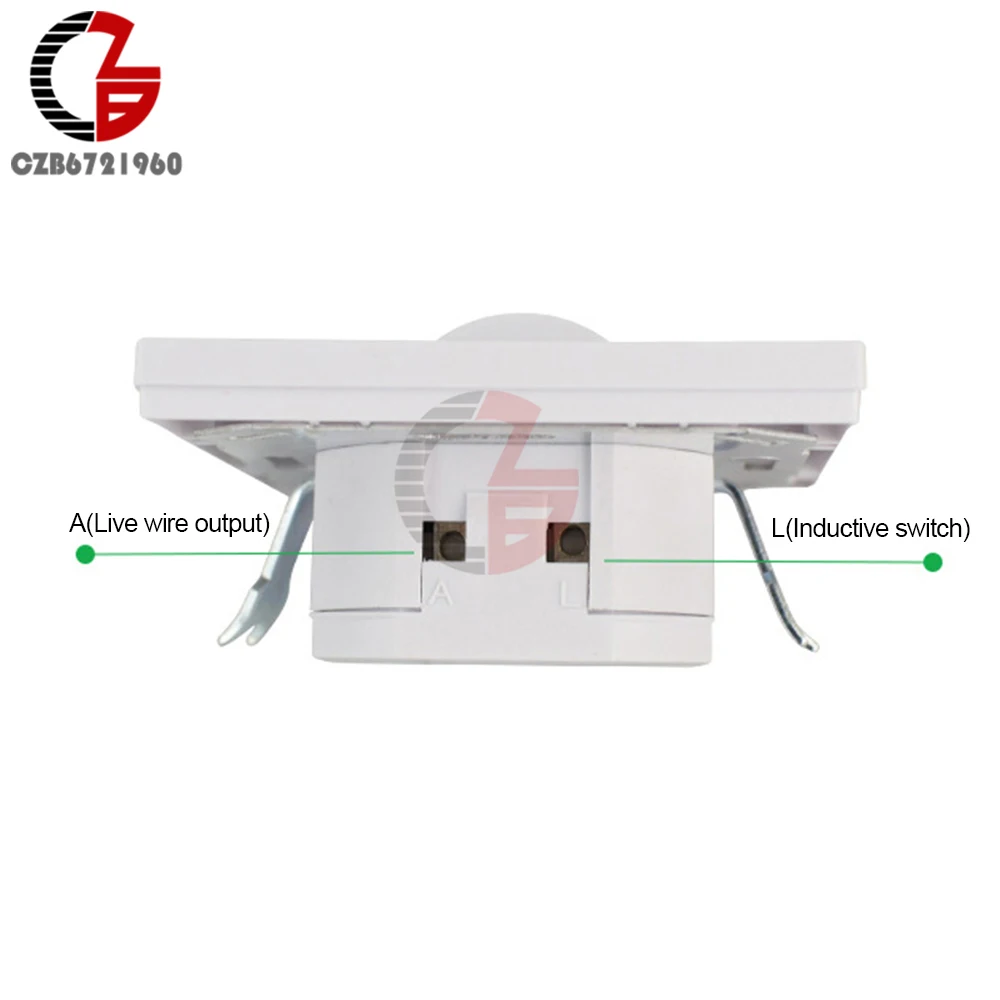 AC 110V 220V 12V PIR Motion Sensor Switch Adjustable Infrared IR Time Delay Timer Switch Panel for Smart Home LED Ceiling Light