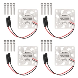 4PCS Raspberry Pi Cooling Fan Brushless 30x30x7mm 3007 Fan CPU 3.3V 5V Cooling Fan for Raspberry Pi 4 Model B, 3 B+, Pi 3