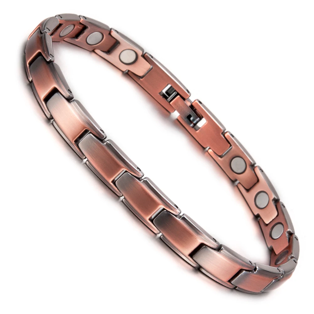 Vinterly Copper Magnetic Bracelets for Women Vintage Arrow Energy High Magnet Benefits Arthritis Pain Relief Jewelry Link Chain