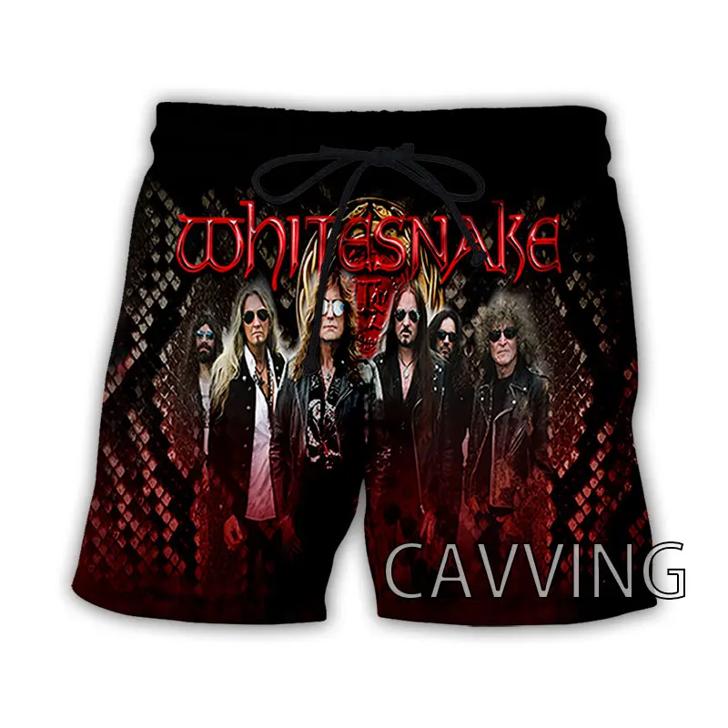 

CAVVING 3D Printed WHITESNAKE Band Summer Beach Shorts Streetwear Quick Dry Casual Shorts Sweat Shorts for Women/men