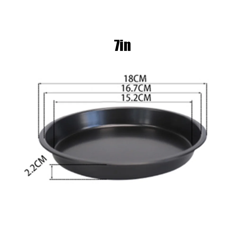 Non-stick Baking Pan Pizza Pan Cake Baking Mold Cake Tray Black Carbon Steel New