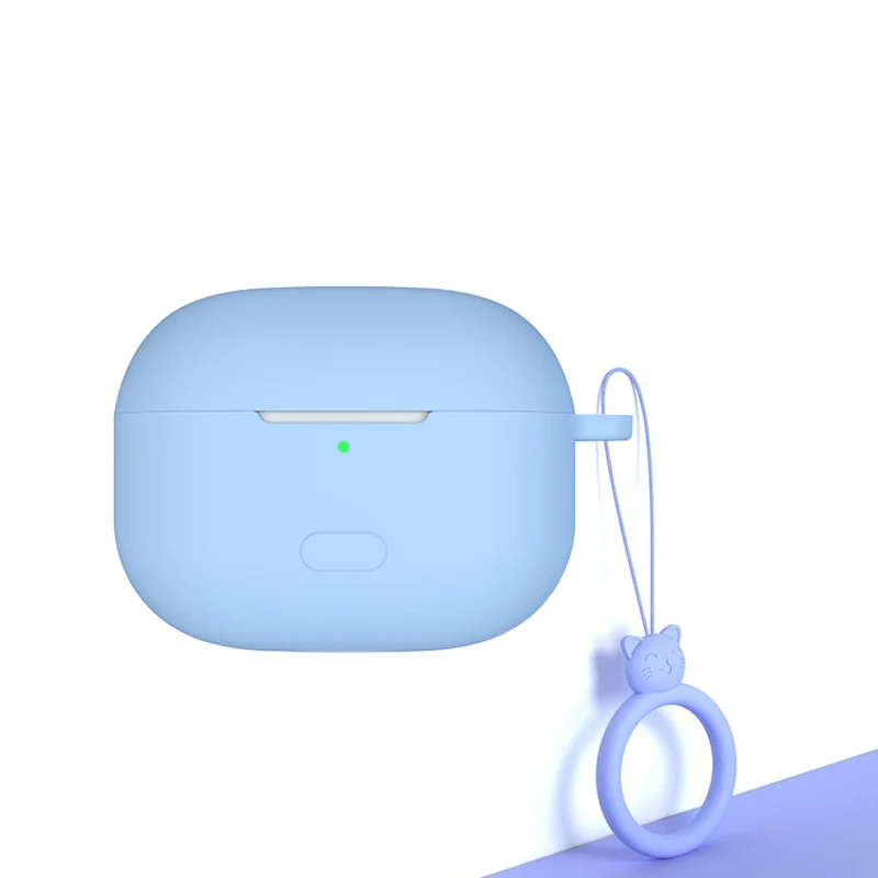 لطيف مع حلقة حبل سماعة جراب لهاتف Vivo Tws 2 /Tws 2E حالة بلون قذيفة غير زلة سيليكون Hearphone غطاء ل فيفو Tws2E