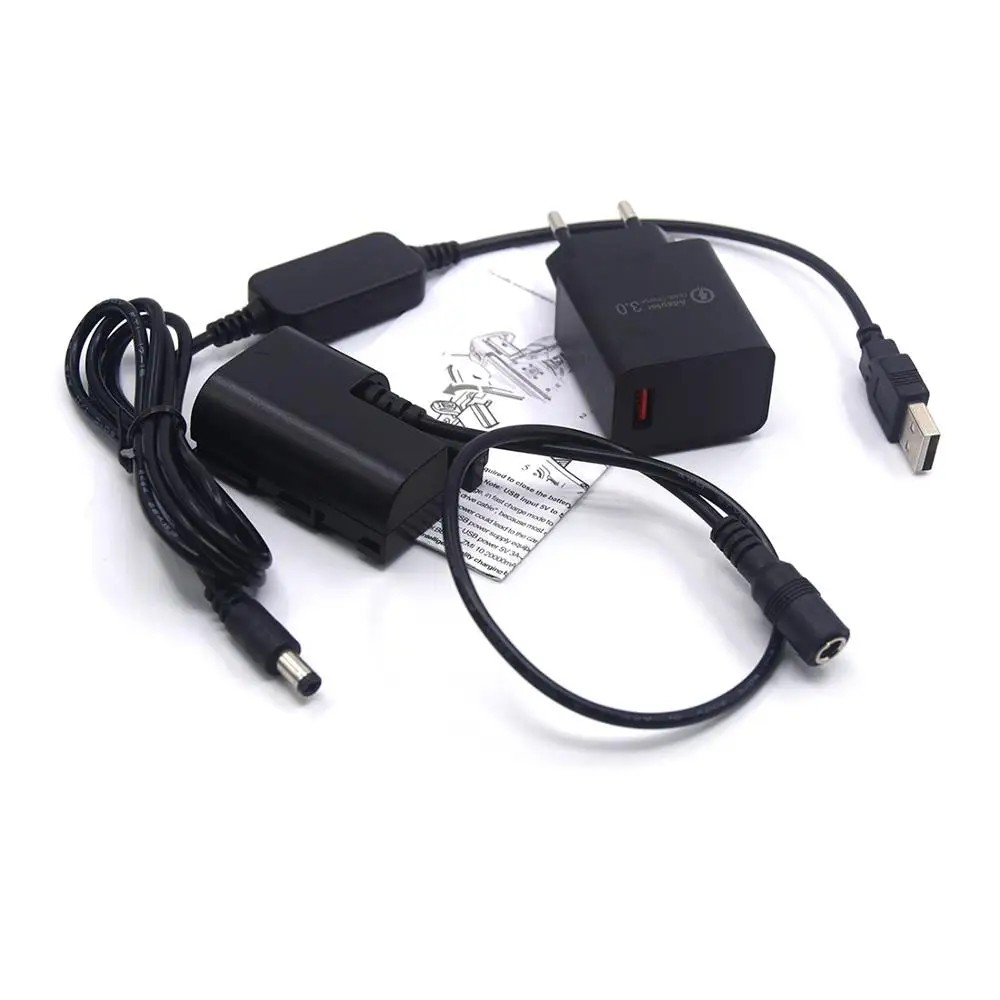 

USB-зарядное устройство QC3.0 с внешним USB-кабелем и встроенной искусственной батареей для Canon EOS 70D 80D 90D 6D 7D 5D Mark II III IV