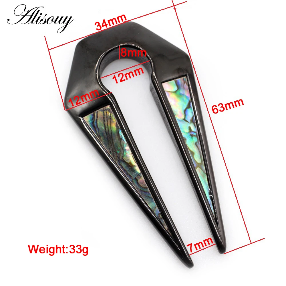Alisouy 1PC Stainless Steel Shell Heavy Ear Clip Weight Plugs Tunnel Ear Gauges Expander Stretcher Earlobe Piercing Body Jewelry image 4