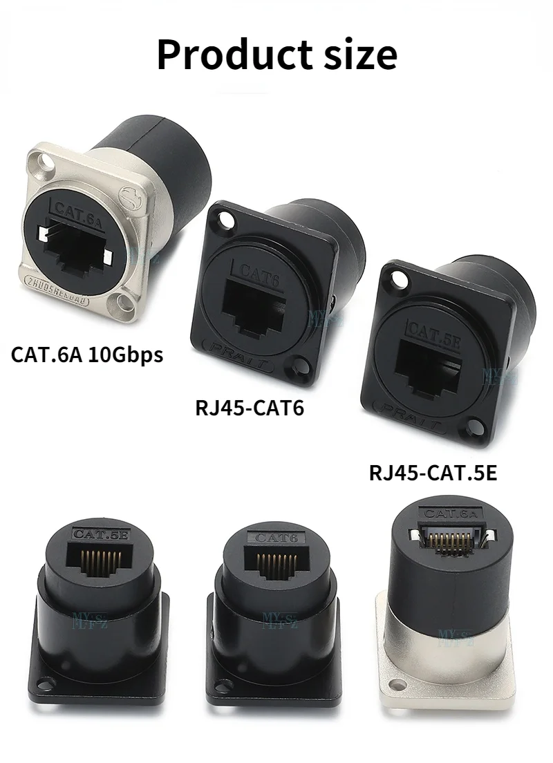 High quality CAT.5E RJ45 Female to Female Adapter Panel Mount Coupler 8P8C RJ45 Modular Chassis Network Ethernet CAT5E Socket