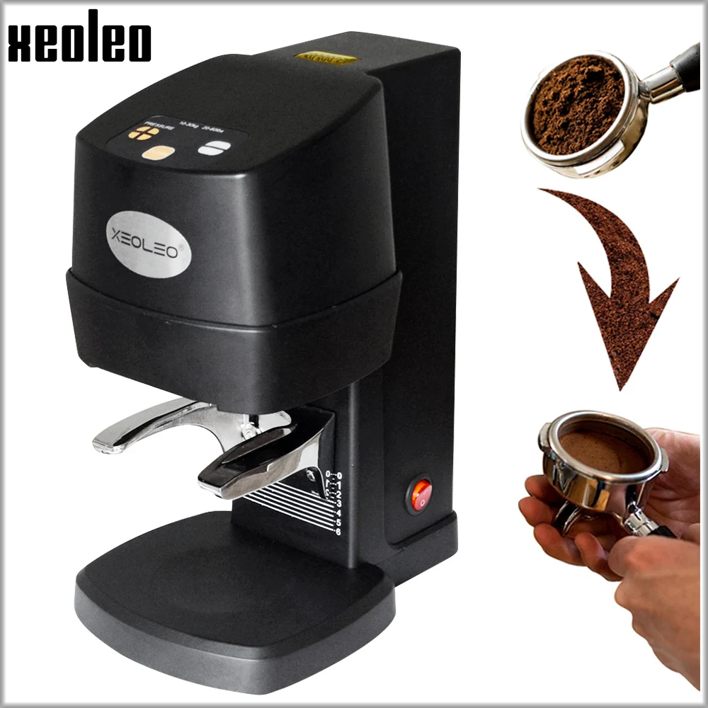 

XEOLEO 58MM Electric Coffee Tamper Machine Automatic Flat Press Grinder Coffee Bean Powder Adjusting 24V Espresso Press Tamping