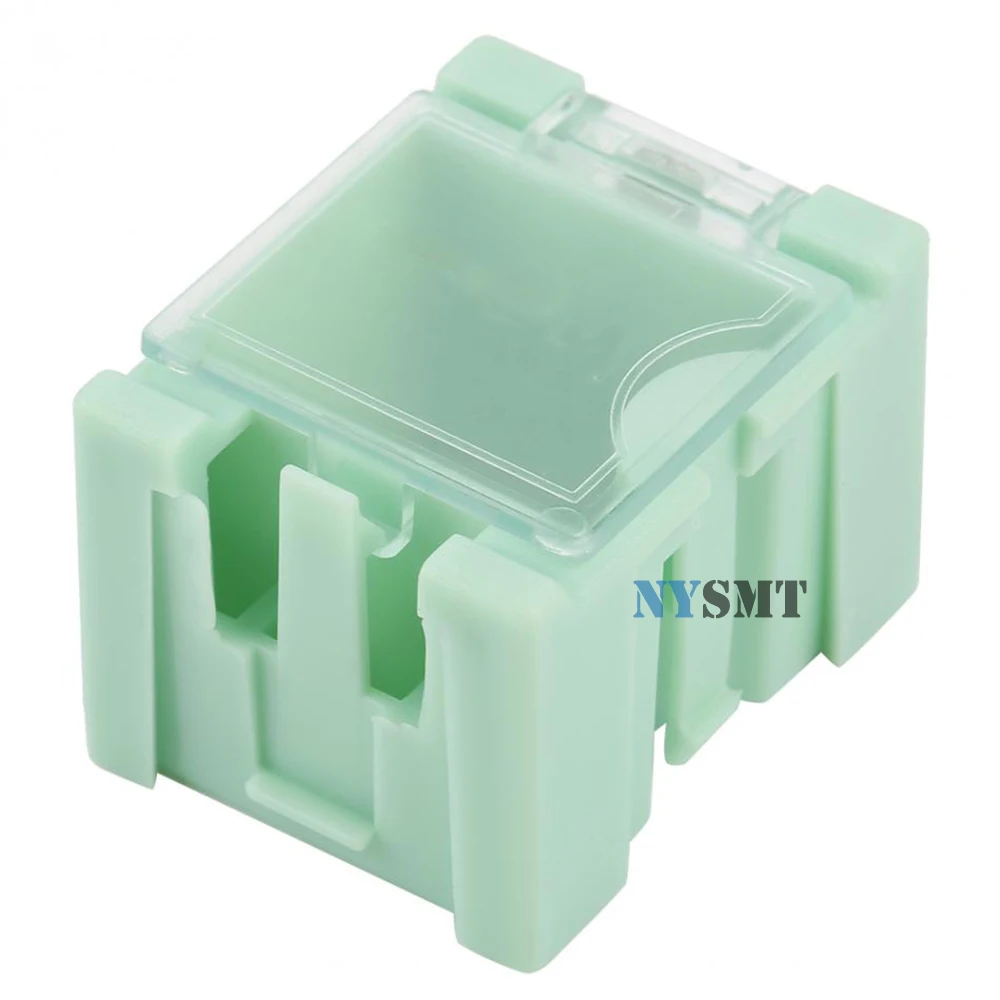 50pcs/lot SMT SMD IC Container Box Electronic Components Different Colors Self-locking buckle Tool Box Mini Storage Case