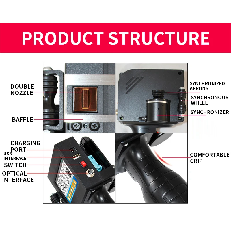 ZM-950 Smart Handheld Inkjet Printer Production Date Code Printer Price Tag Machine Number Digital Two-dimensional Code