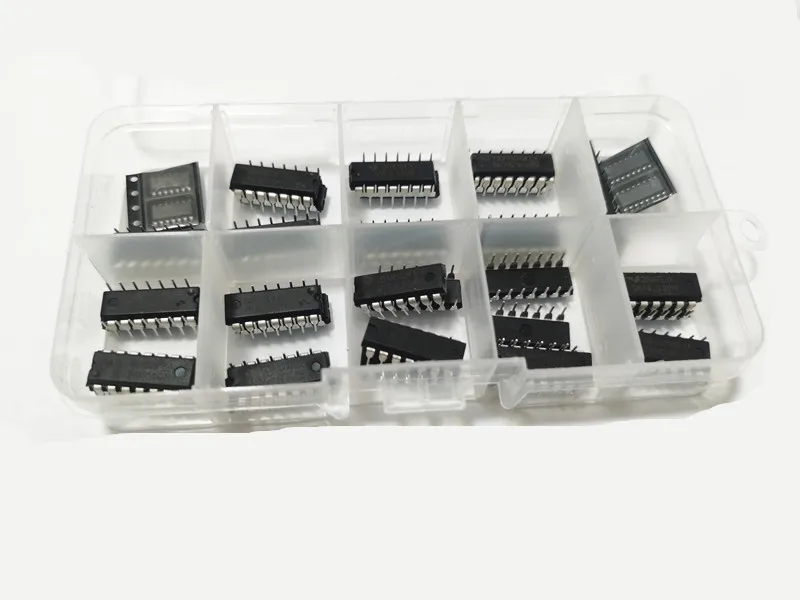 Low power logic assembly, 40 pieces, 74LSXXX and 74HCXXX series