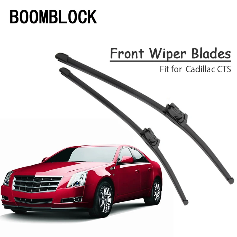 BOOMBLOCK 2pcs Car Accessories Windshield Rubber Original Wiper Blades Arm Kit For Cadillac CTS 2018 2017 2015-2004