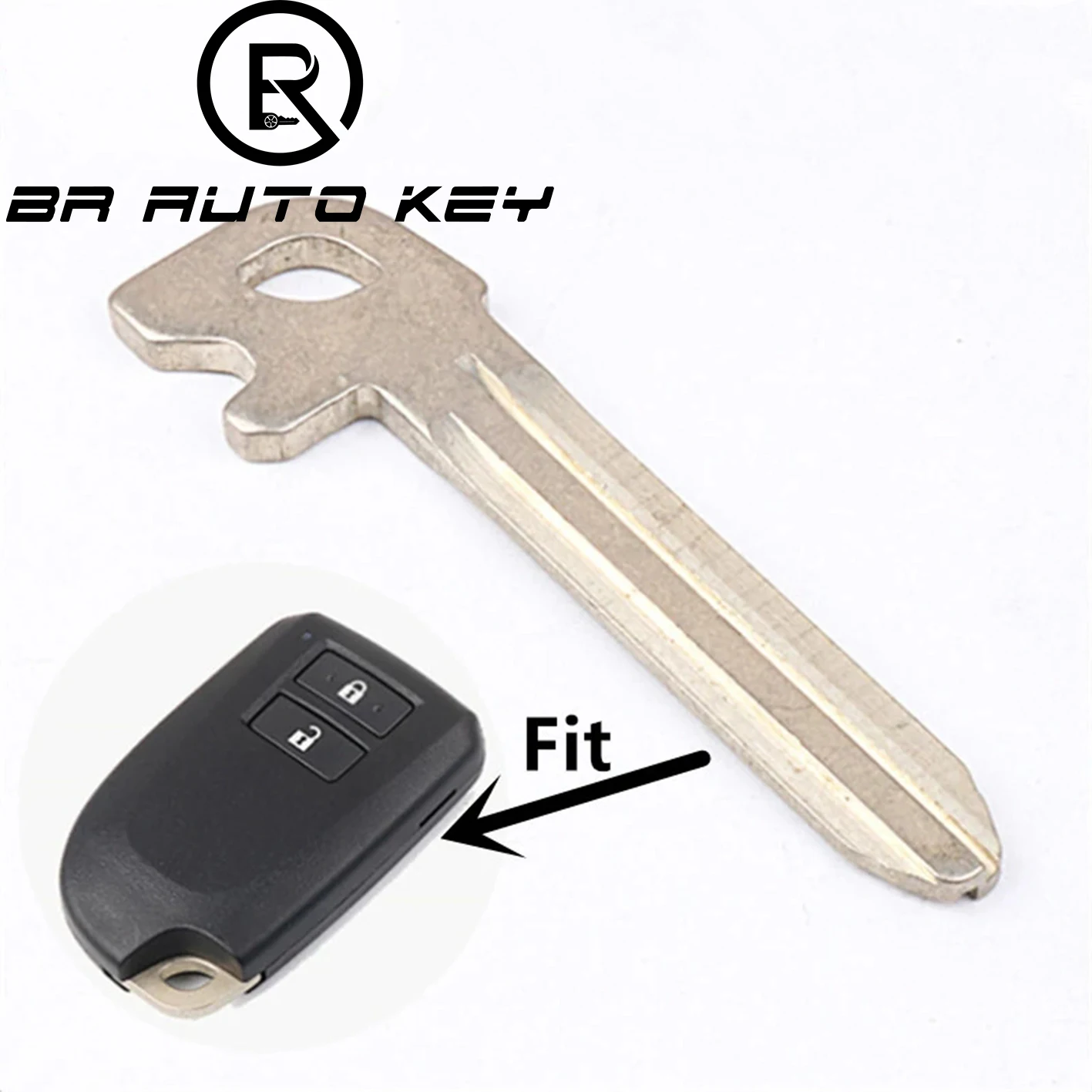 

10Pcs Blank Uncut Emergency Key Remote Smart Key Blade Fob For Toyota New Yaris/Vios S329