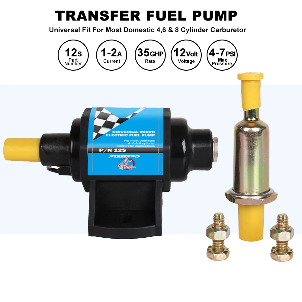 CarBole 4-7 PSI High Performance Electric Inline Fuel Pump For Toyota Ford Vehicles