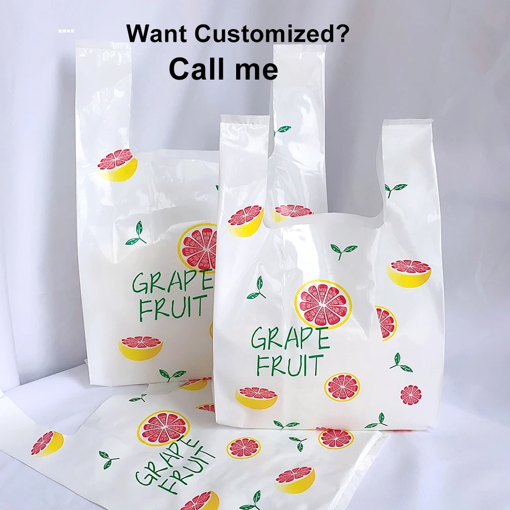 

Grapefruit Pizza Takeaway Lauch Bag Vegetable Shopping Pouch Fruit Design Food Packing Bag For Cake Can Be Customized Logo