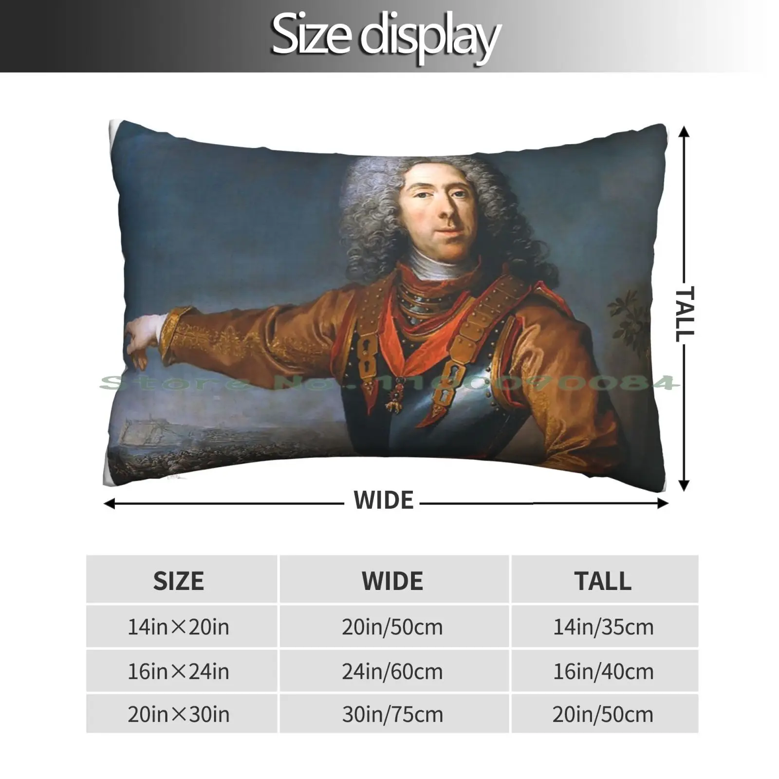 Prinz Eugen..eugene Of Savoy , 1718 Pillow Case 20x30 50*75 Sofa Bedroom Prinz Eugen Eugene Of Savoy 1718 Austria Jacob Van