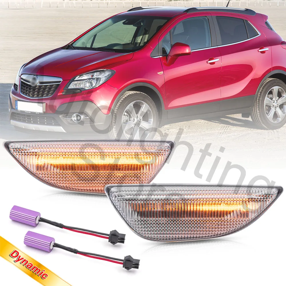 

2X Bumper Turn Signal Lights Dynamic Lateral Indicator Lamps For Vauxhall Chevrolet Trax Opel Mokka 2012 2013 2014 2016 2020