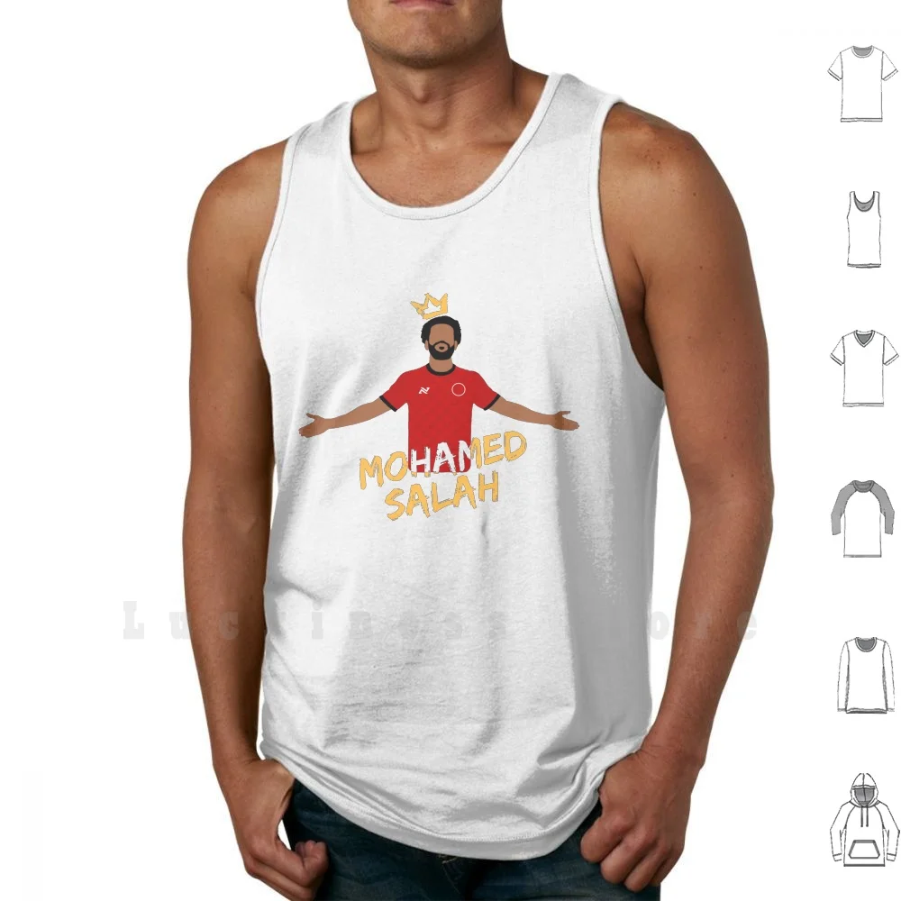 Mohamed Salah Tank Tops Vest 100% Cotton Salah Mo Salah Mohamed Egypt Soccer Ronaldo Futbol Football Lionel Cristiano