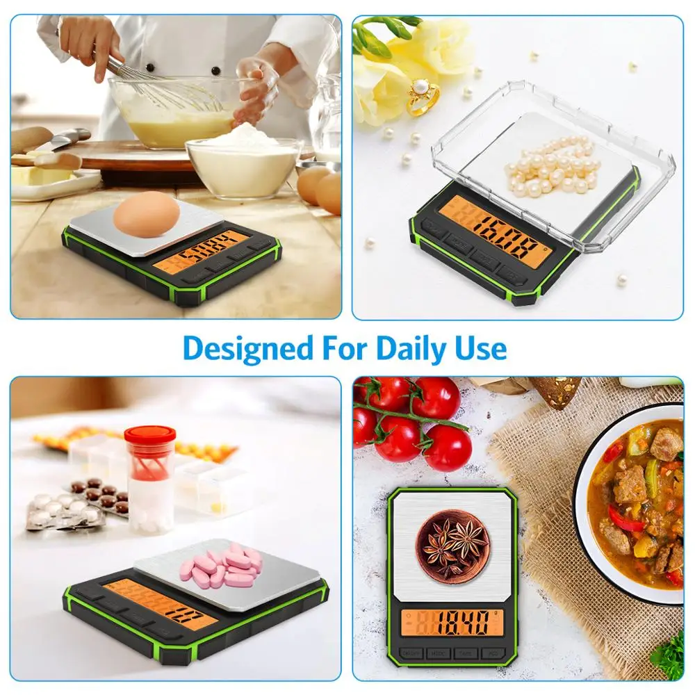 Kitchen Mini Scales 500*0.01g High Precision Digital Display Electric Scale For Jewelry Balance Kitchen Food Weighing