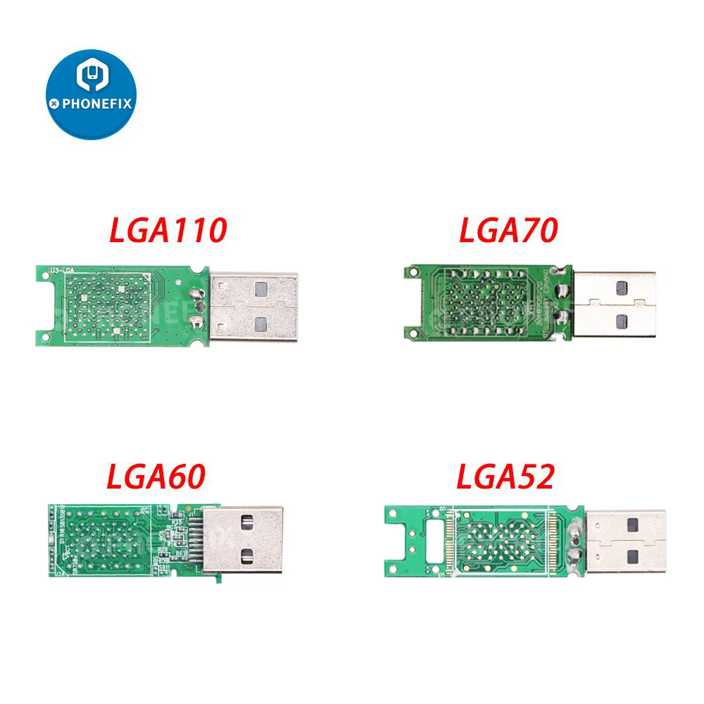 لتقوم بها بنفسك U القرص PCB USB 2.0 LGA52 LGA60 LGA70 LGA110 Hynix NAND فلاش آيفون 5 6S 6SP 7 7P 8 8P X XS 11PROMAX NAND أدوات إصلاح