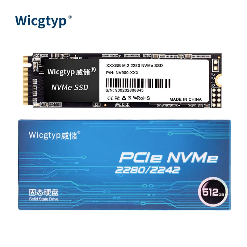 Wicgtyp M2 SSD NVMe 1 TB 512 GB 256GB 128GB M.2 2280 PCIe SSD ไดรฟ์ Solid State ภายในสำหรับแล็ปท็อปเดสก์ท็อป1 Tb 512 Gb Ssd Nvme