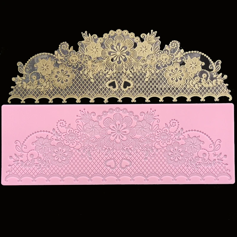 Eden Fondant Lace Silicone Mold For Fondant Chocolate Epoxy Sugarcraft Mould Pastry Cake Decorating Kitchen Accessories