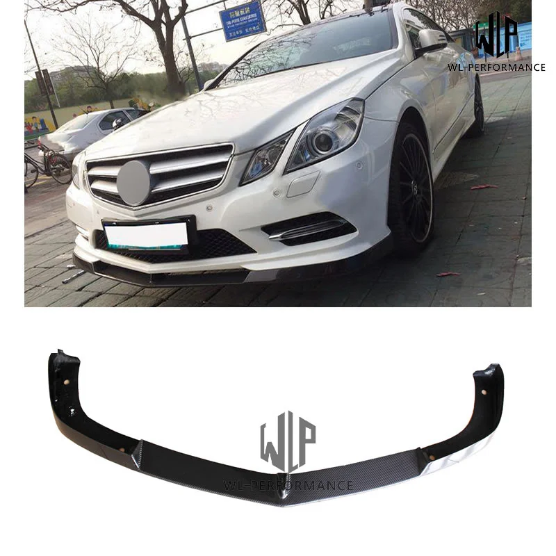 High Quality Carbon Fiber Front Lip Splitter Car Styling For Mercedes Benz E Class W207 E260 E350 Coupe Car Body Kit 2010-up