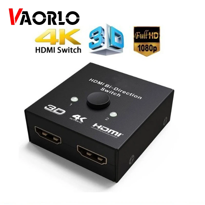 VAORLO HDMI Converter Supports Cut Screen 4k HD Video Audio Transmission For Projector PS4 Set-top Box Low Latency With Switch