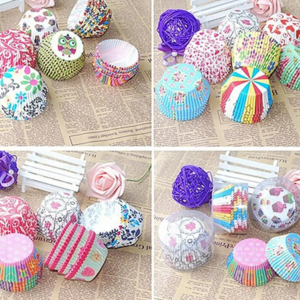 100Pcs Baking Cup Space-saving Kitchen Baking Cup Party Baking Food Gifts Wrapping Cake Cups