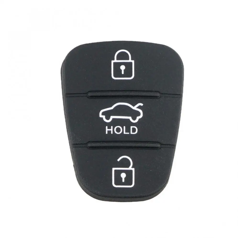 3ปุ่ม Rubber Pad Insert Replacement Fit สำหรับ Hyundai Solaris Accent Tucson L10 L20 L30Kia Rio Flip Remote Key shell