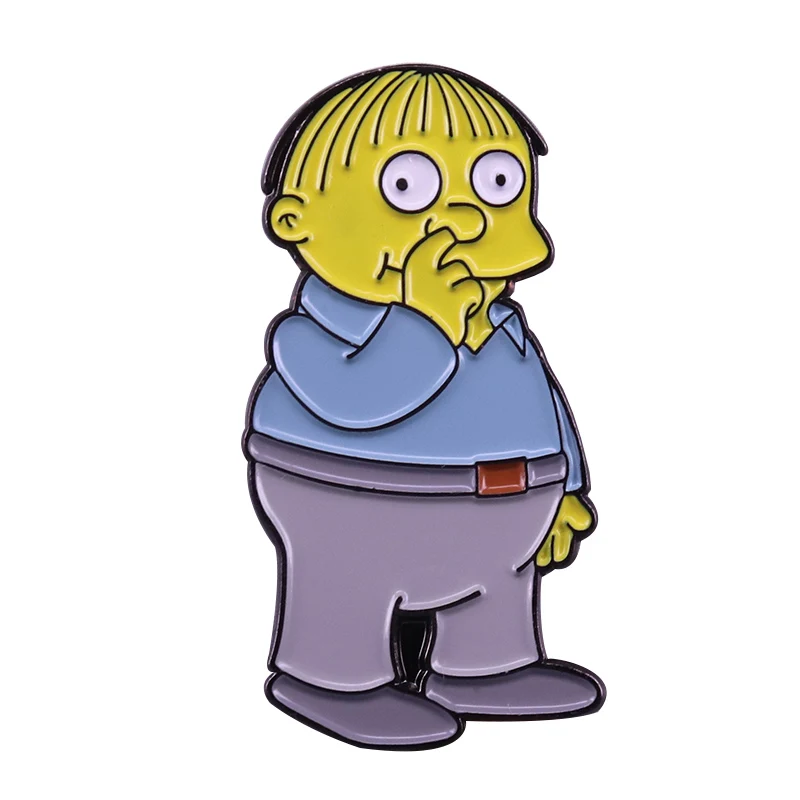 Ralph Wiggum enamel pin cute anime brooch