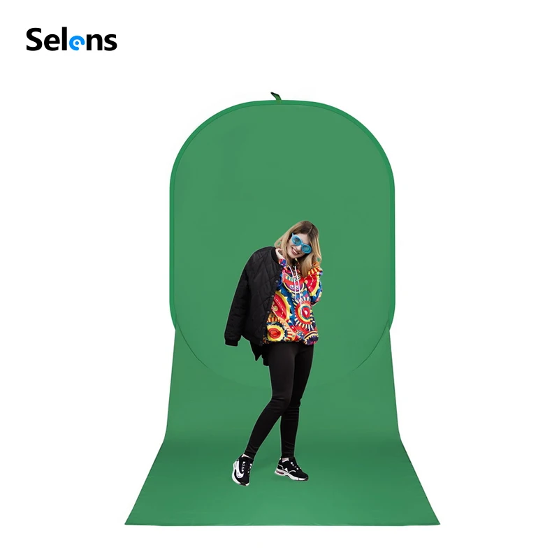 

Green Screen Backdrops Photography Background Portable Fold Reflector for Live broadcast YouTube Video Studio Round