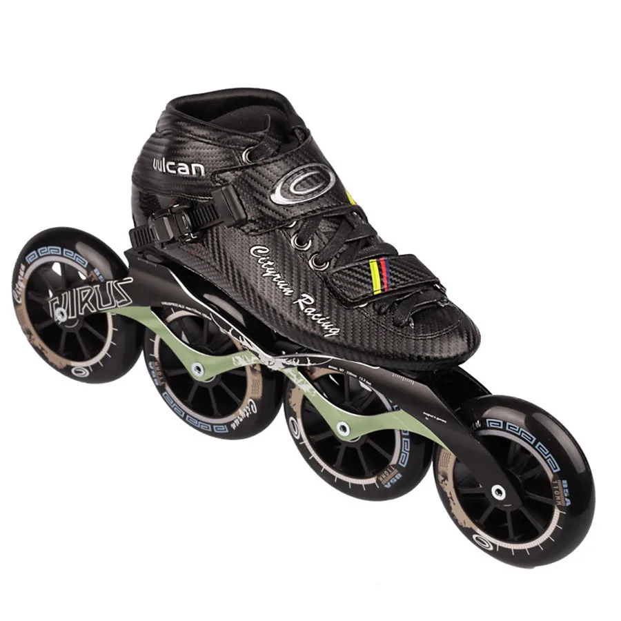 Cityrun-Patins De Fibra De Carbono Para Corrida, Patinação De Velocidade Patines, 4 Rodas, Patins De Competição Profissional, Similar Powerslide